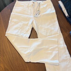 Just USA Women's Straight Leg White Jeans